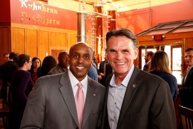 Macomb County Executive Mark Hackel and Jason Wize